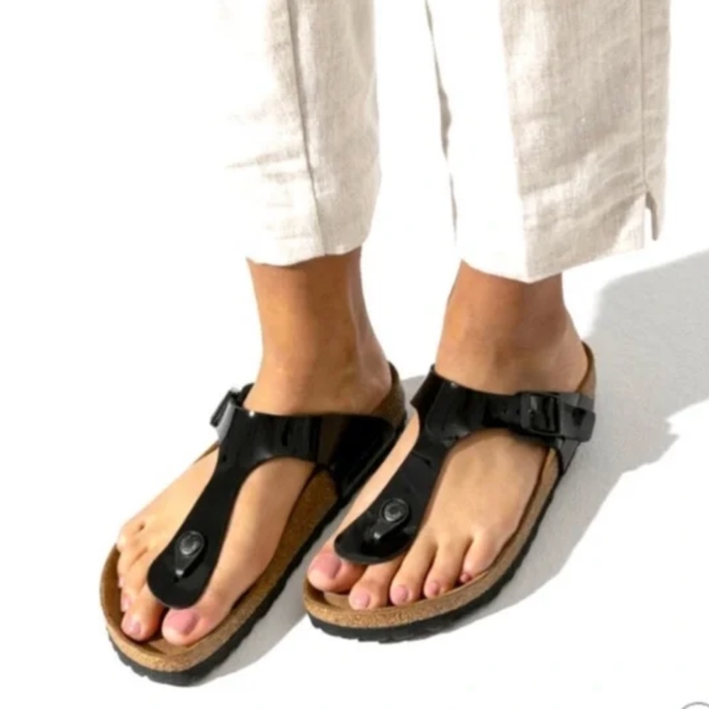 Birkenstock Sandals Arizona Leather Patent Gizeh 38